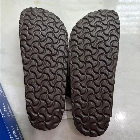 Brown Suede Birkenstock Clogs - Picture 3 of 4